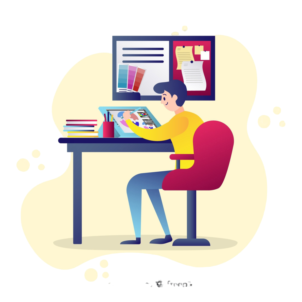 saqzim-tech-graphic-designer-workplace